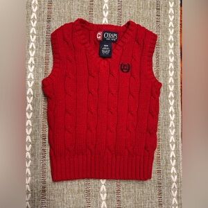 Chaps Toddler’s V-Neck Red Sweater Vest